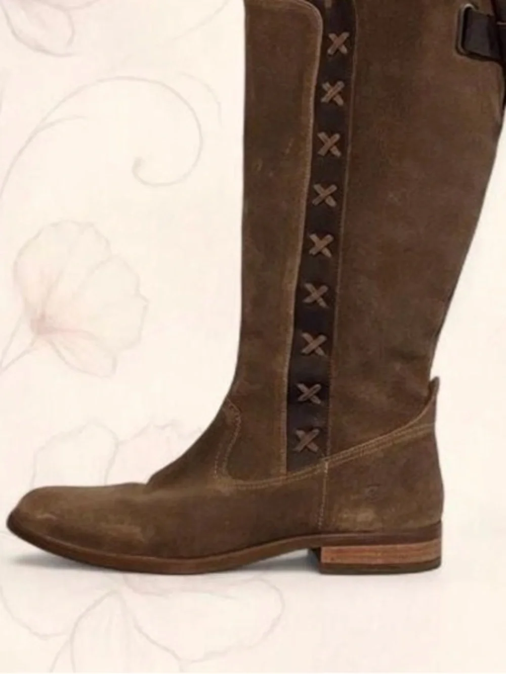 Women's Born Alibi Western Brown Suede Knee-High Riding Boots